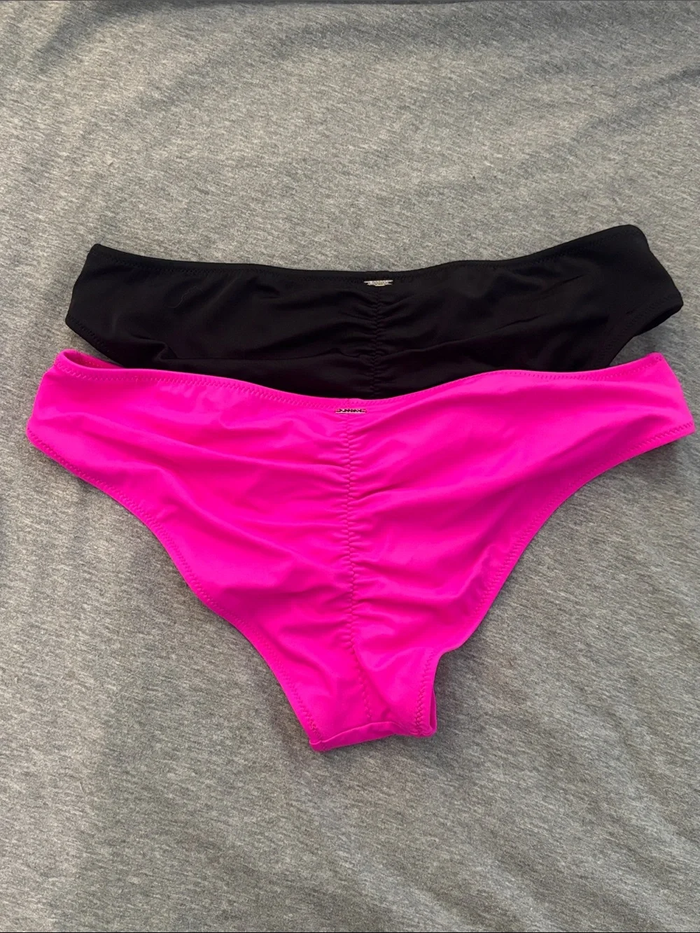 Women's Bikini Bottoms - Black and Hot Pink